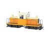 On30 unlettered orange & cream Whitcomb 50-ton center cab diesel w/DCC